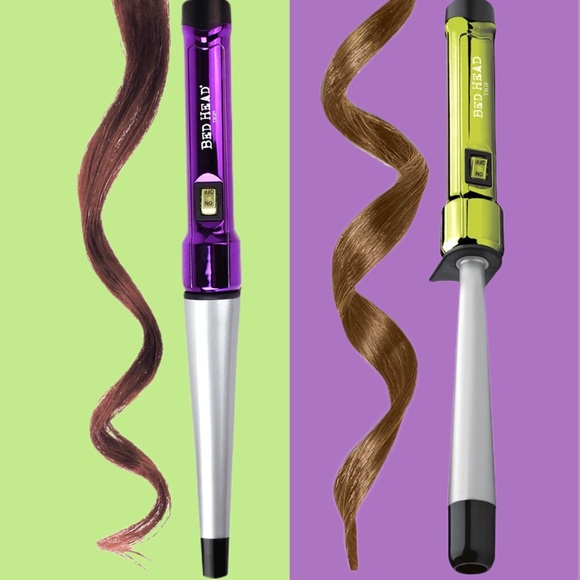 Bundle of TWO Tapered Curling Wands Hairstyling Bedhead TIGI Beach Waves - Picture 2 of 6